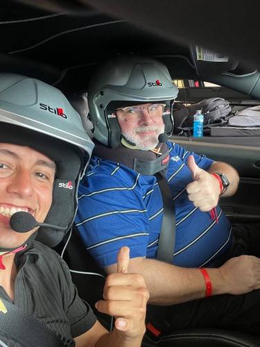 Coaching session in car