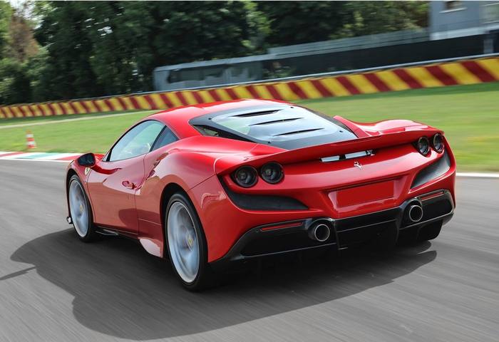 Ferrari F8 on track